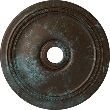 Ekena Millwork Diane Ceiling Medallion (Fits Canopies up to 6 1/4"), 24"OD x 3 5/8"ID x 1 1/4"P, Bronze Blue Patina CM24DIBBS